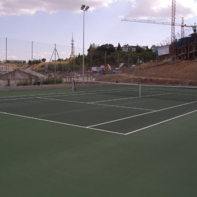 Pista de tenis en resinas